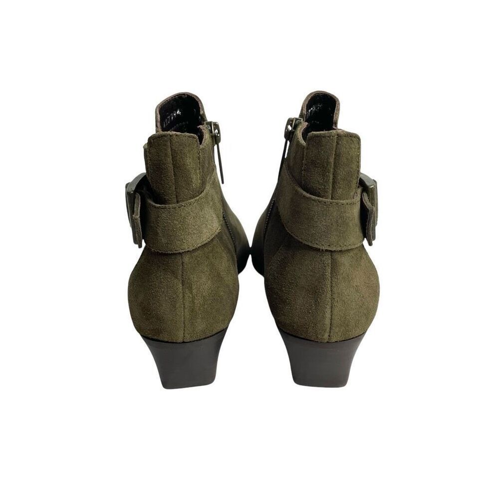 NEW AQUATALIA Fernn Weatherproof Suede Booties Size 7 green - Picture 6 of 13